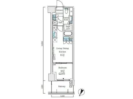 ロイヤルパークス赤羽ノース(1LDK/5階)の間取り写真