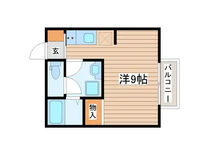 ライトフィールド(ワンルーム/2階)の間取り写真