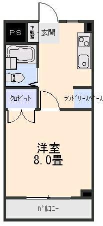 アメニティー前橋(1K/3階)の間取り写真