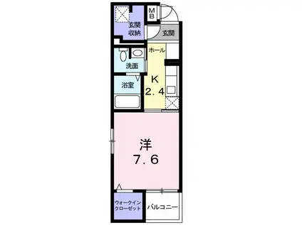 TMガーデンII(1K/4階)の間取り写真