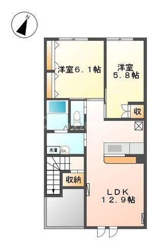 ル・グラン シャティニエー(2LDK/2階)の間取り写真