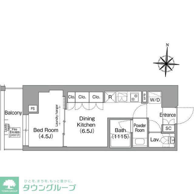ウエリスアーバン住吉ウエスト(1DK/10階)の間取り写真