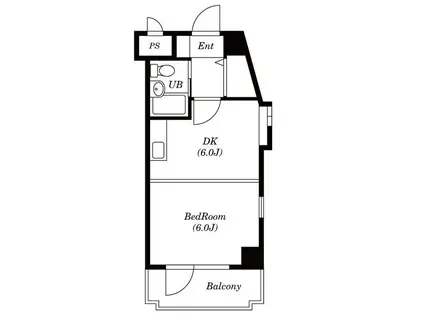 ナルセガオカマンション(1DK/5階)の間取り写真