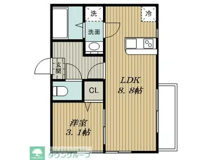BEST STAGE蓮田(1LDK/3階)の間取り写真