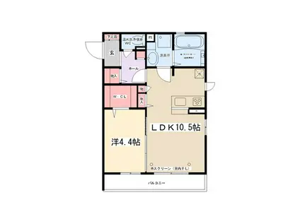 BREZZAII(1LDK/3階)の間取り写真