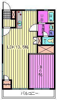 ホワイトカントリー(1LDK/1階)の間取り写真