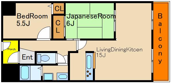 三宝マンション(2LDK/4階)の間取り写真