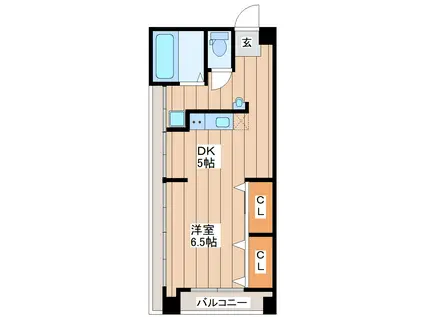 斎藤ビル(1DK/4階)の間取り写真