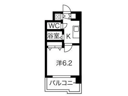 プレサンス名古屋城前ラバンカ(1K/5階)の間取り写真
