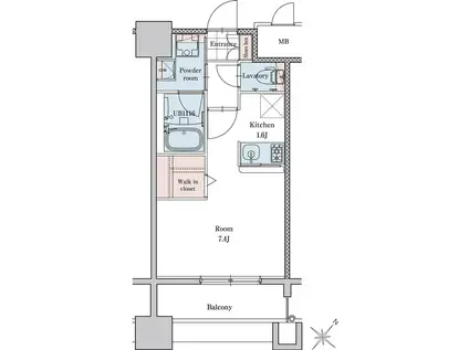 エンクレストベイサイド通(ワンルーム/4階)の間取り写真