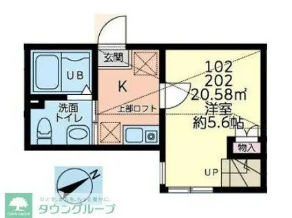 SRI PULLANNA IKUTA(1K/2階)の間取り写真