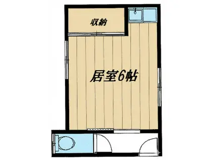 上二フレンドハウス(ワンルーム/2階)の間取り写真