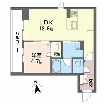 シャーメゾン プランドール(1LDK/3階)の間取り写真