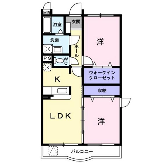 シェーネ・F(2LDK/3階)の間取り写真