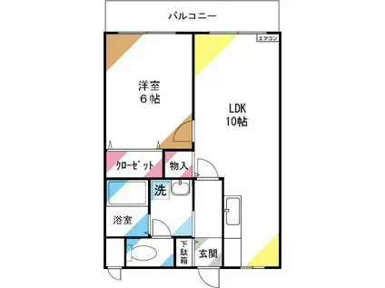 ハイムヴィーゲ(1LDK/1階)の間取り写真