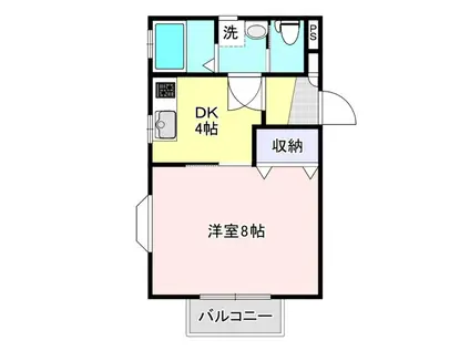 ステージ新白河(1K/1階)の間取り写真