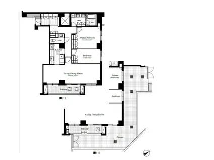 麻布第一マンションズ(2LDK/1階)の間取り写真