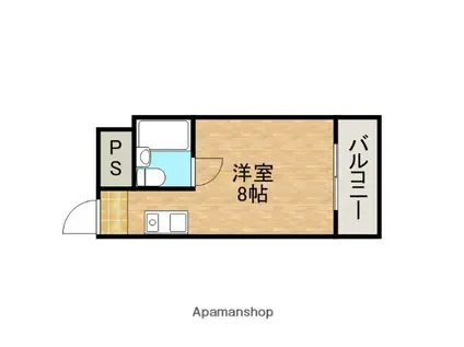 グランドハイツ東小橋(ワンルーム/7階)の間取り写真