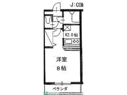 グランヒルズB(1K/1階)の間取り写真