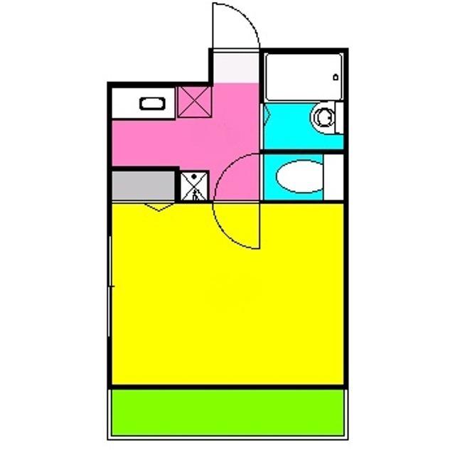 ブレーン博多(1K/12階)の間取り写真