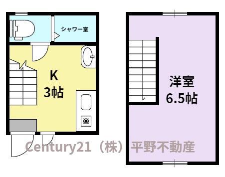 クラシャス善導寺(1K/1階)の間取り写真