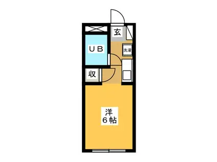 メゾン・ド・ヴェール(ワンルーム/3階)の間取り写真