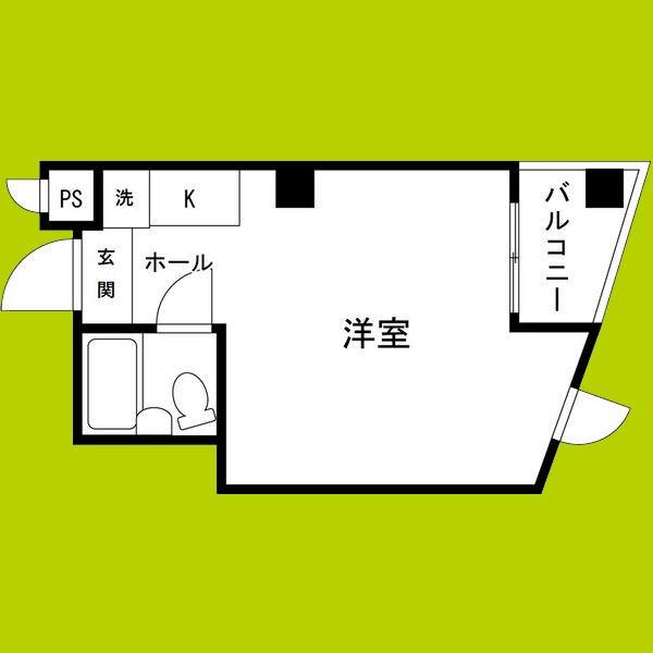 I-ZONE(ワンルーム/3階)の間取り写真