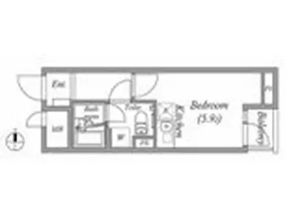 アール・デ・ココ三鷹(ワンルーム/2階)の間取り写真