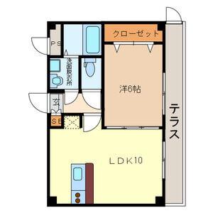 アンジェリーナ(1LDK/1階)の間取り写真