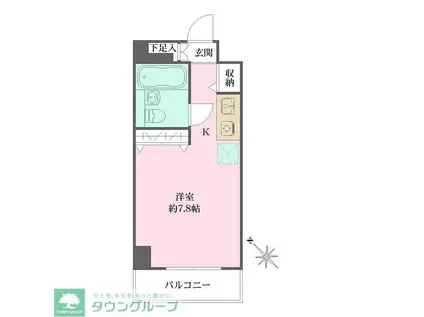 サイプレス北新宿(ワンルーム/2階)の間取り写真