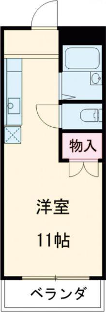 エステート旦島(ワンルーム/4階)の間取り写真