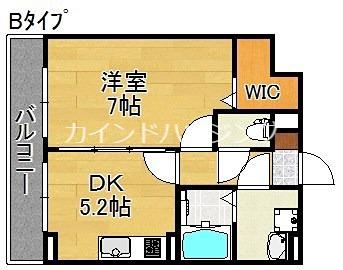 プリムローズ(1DK/1階)の間取り写真