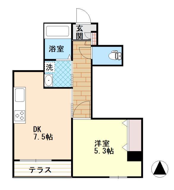 MAISON ISHIHARA(1DK/1階)の間取り写真