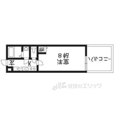 アークリード五条七本松(1K/1階)の間取り写真