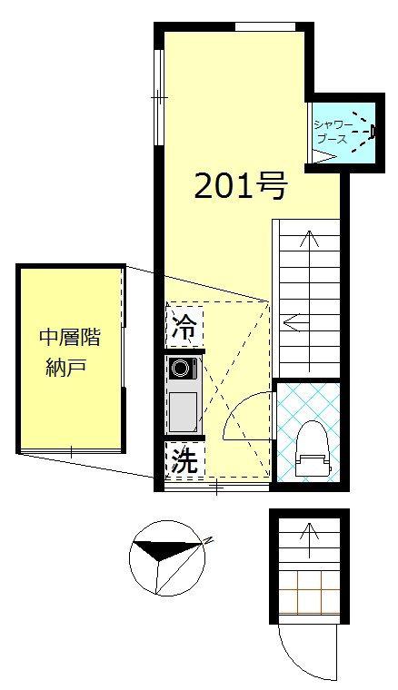 PMA赤羽(ワンルーム/2階)の間取り写真