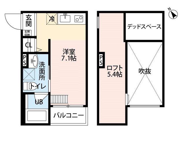 OBS堺(ワンルーム/2階)の間取り写真