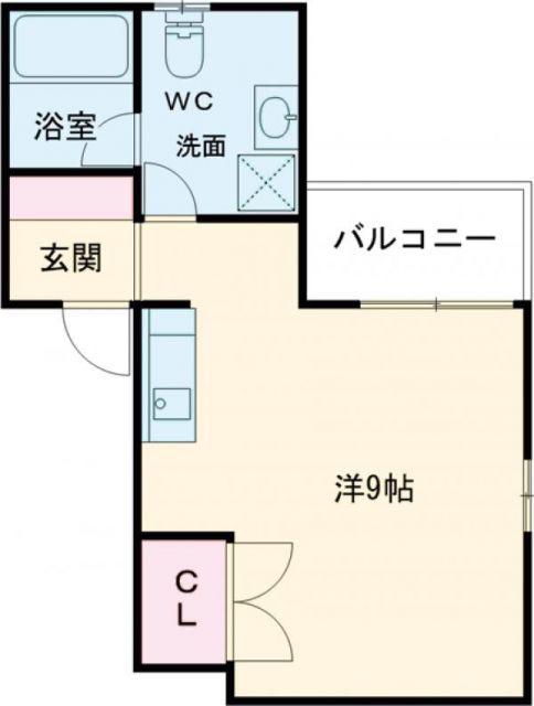 22番館(ワンルーム/3階)の間取り写真