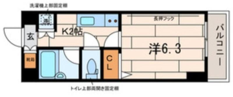 エクセリア馬込(1K/2階)の間取り写真