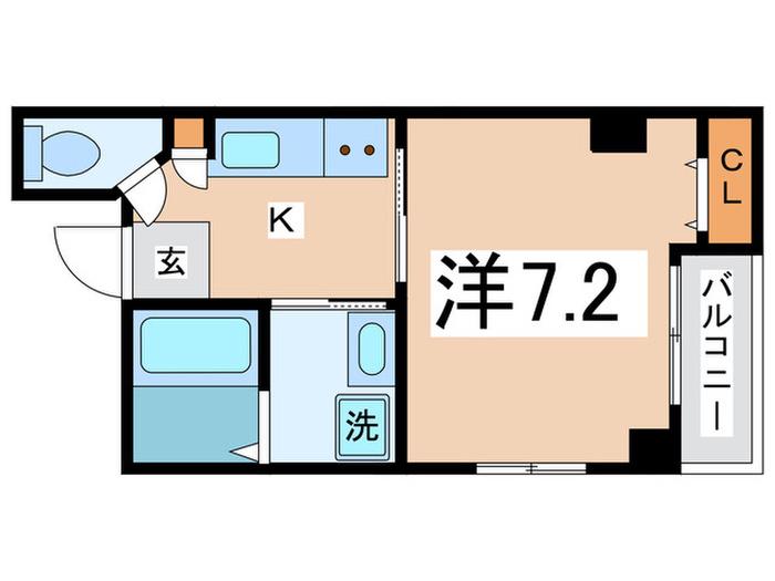 リバーライズ南堀江(1K/4階)の間取り写真