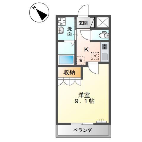 ＪＲ山陽本線 里庄駅 徒歩22分 2階建 築18年(1K/1階)の間取り写真