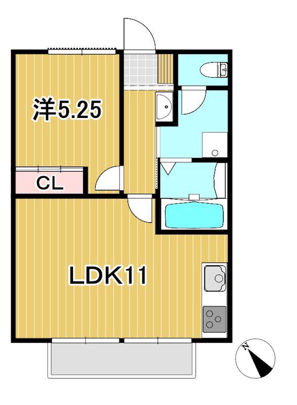 CASA WIN II(1LDK/2階)の間取り写真