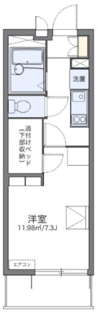 レオパレス南部(1K/2階)の間取り写真