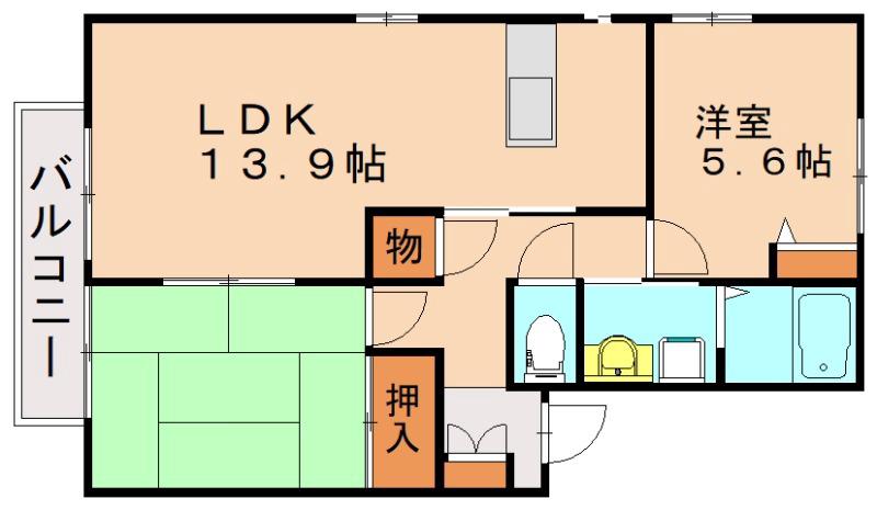 アージュ・トキワ (2LDK/2階)の間取り写真