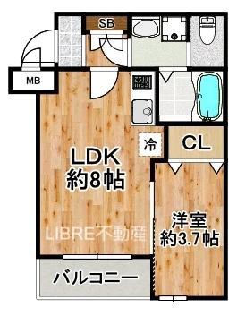 H-MAISON大正V(1LDK/1階)の間取り写真