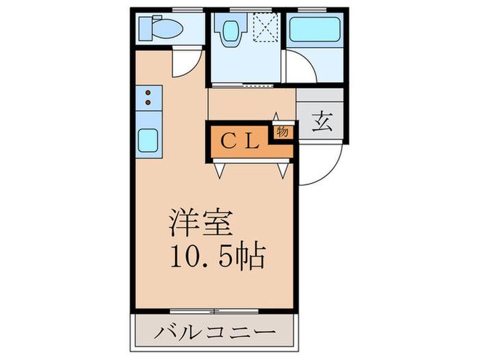 NANO ONE(ワンルーム/2階)の間取り写真