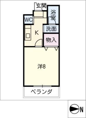 LAMAISONBONHEUR(1K/2階)の間取り写真