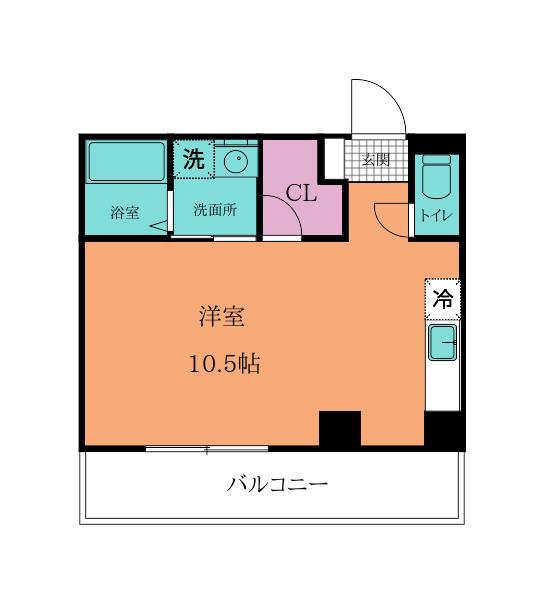 寿山ビル(ワンルーム/2階)の間取り写真