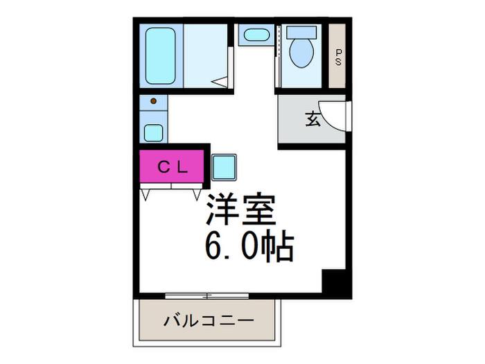 HAL高槻弐番館(ワンルーム/1階)の間取り写真