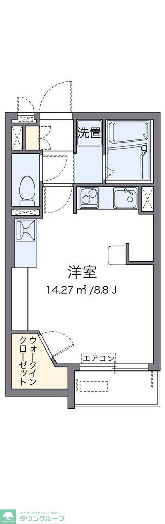 ミランダパレス湘南本宿(ワンルーム/1階)の間取り写真