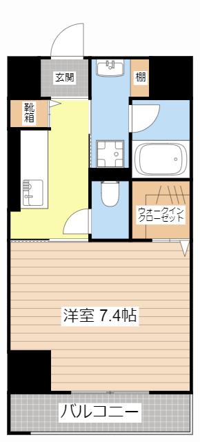 PRONITY HILL(1K/6階)の間取り写真